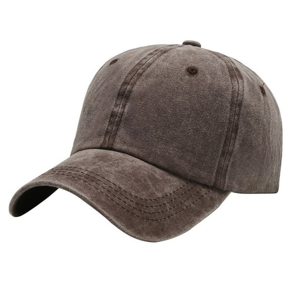 Xfvqtps Mens and Womens Baseball Cap Wash Color Retro Style Adjustable Size Breathable Sunscreen Sunshade Outdoor Sports Beach Summer Canvas Trucker Hat Coffee