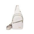 thumbnail image 1 of Xfvqtps Mens and Womens Chest Bag Large Capacity Adjustable Shoulder Strap Multi Compartment Multi-Purpose Fashion Lightweight Portable Commuting Crossbody Bag White, 1 of 8