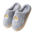 thumbnail image 1 of Xfvqtps Mens and Womens Furry Slippers Fluffy Plush Cartoon Puppy Memory Foam Thick Bottom Soft Sole Comfortable Non-Slip Warm Winter Home Slippers Gray, 1 of 7