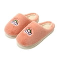 thumbnail image 1 of Xfvqtps Mens and Womens Furry Slippers Fluffy Plush Cute Rainbow Memory Foam Thick Bottom Soft Sole Comfortable Non-Slip Warm Winter Home Slippers Pink, 1 of 7