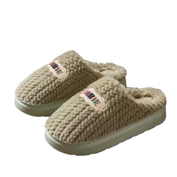 Xfvqtps Mens and Womens Fuzzy Slippers Fluffy Slippers Solid Color Simplicity Thickened Thick Bottom Non Slip Indoor House Warm Winter Cozy Plush Slippers Green