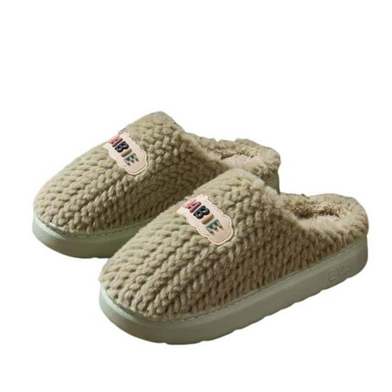 Xfvqtps Mens and Womens Fuzzy Slippers Fluffy Slippers Solid Color Simplicity Thickened Thick Bottom Non Slip Indoor House Warm Winter Cozy Plush Slippers Green