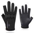 thumbnail image 1 of Xfvqtps Mens and Womens Motorcycle Gloves Adjustable Hook Plush Lining Knuckle Protection Windproof Waterproof Thickened Warm Outdoor Training Shooting Road Cycling Gloves Black, 1 of 4