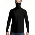thumbnail image 1 of Xfvqtps Mens and Womens Pullover Tops with Face Neck Mask Long Sleeves Cooling Sun Protection Solid Color Breathable Lightweight Summer Shirts with Thumb Hole Black, 1 of 8