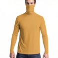 thumbnail image 1 of Xfvqtps Mens and Womens Pullover Tops with Face Neck Mask Long Sleeves Cooling Sun Protection Solid Color Breathable Lightweight Summer Shirts with Thumb Hole Gold, 1 of 8