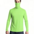 thumbnail image 1 of Xfvqtps Mens and Womens Pullover Tops with Face Neck Mask Long Sleeves Cooling Sun Protection Solid Color Breathable Lightweight Summer Shirts with Thumb Hole Mint Green, 1 of 8