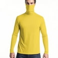 thumbnail image 1 of Xfvqtps Mens and Womens Pullover Tops with Face Neck Mask Long Sleeves Cooling Sun Protection Solid Color Breathable Lightweight Summer Shirts with Thumb Hole Yellow, 1 of 8