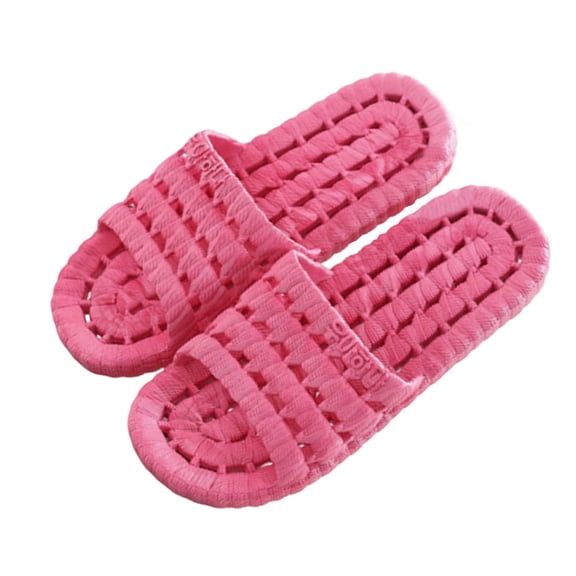 Xfvqtps Mens and Womens Shower Shoes Quick Drying Hollow out Lightweight Non Slip Breathable PVC Slide Shower Slippers House Slipper for Bathroom Indoor Outdoor Watermelon Red