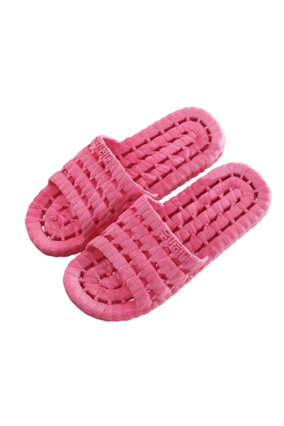 Mens and Womens Shower Shoes Quick Drying Hollow out Lightweight Non Slip Breathable PVC Slide Shower Slippers House Slipper for Bathroom Indoor Outdoor Watermelon Red