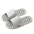 thumbnail image 1 of Xfvqtps Mens and Womens Shower Shoes Quick Drying Lightweight Hollow Sole Non Slip Breathable PVC Slide Shower Slippers House Slipper for Bathroom Indoor Outdoor Gray, 1 of 6