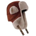 thumbnail image 1 of Xfvqtps Mens and Womens Trapper Hat with Ear Flap Buckle Plush Brim Windproof Coldproof Warm Thickened Camping Hunting Fall Winter Fluffy Plush Hat Orange, 1 of 5