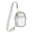 thumbnail image 1 of Xfvqtps Mens and Womens Chest Bag Wide Shoulder Strap Transparent Large Capacity Multi-Purpose Fashion Lightweight Beach PVC Crossbody Bag Gray, 1 of 1