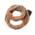 thumbnail image 1 of Xfvqtps Mens and Womens Couple Infinity Scarf with Hidden Zipper Pocket Knitting Multicolor Plaid Thickened Warm Comfortable Soft Neck Scarf Orange, 1 of 3