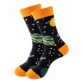 thumbnail image 1 of Xfvqtps Mens and Womens Crew Socks Astronaut Prints Knit Mid Tube Thickening Comfortable Soft Cozy Indoor Sleep Warm Winter Socks Orange, 1 of 3