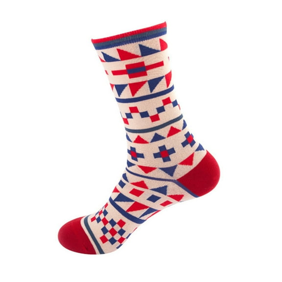 Xfvqtps Mens and Womens Crew Socks Flower Prints Colorful Knit Mid Tube Thickening Comfortable Soft Cozy Indoor Sleep Warm Winter Socks Beige