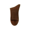thumbnail image 1 of Xfvqtps Mens and Womens Crew Socks Solid Color Stripe Simplicity Middle Tube Non Shedding Thickened Comfort Soft Cozy Warm Winter Dress Socks Brown, 1 of 7