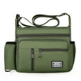 thumbnail image 1 of Xfvqtps Mens and Womens Crossbody Bag Simplicity Multi Compartment Adjustable Shoulder Strap Outdoor Lightweight Shoulder Bag Green, 1 of 1
