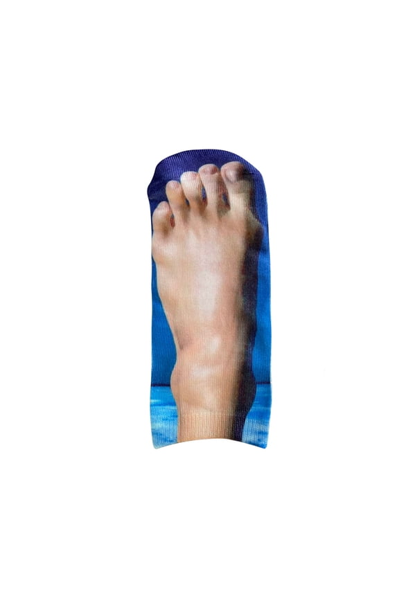 Mens and Womens Funny Socks 3D Pattern 3D Manicure Print Low Cut Ankle Novelty Funny Personality a Gag Gift Flip Flops Socks Multicolor-06