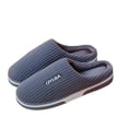 thumbnail image 1 of Xfvqtps Mens and Womens Furry Slippers Fluffy Plush Solid Color Simplicity Thick Bottom Soft Sole Comfortable Non-Slip Warm Winter Home Slippers Gray, 1 of 7