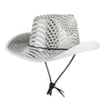 thumbnail image 1 of Xfvqtps Mens and Womens Glitter Sequin Cowboy Hat Wide Brim Adjustable Strap Western Cowboy Style Performance Hat, 1 of 2
