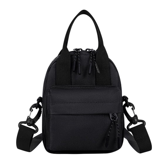 Xfvqtps Mens and Womens Handbag Small Capacity Adjustable Shoulder Strap Fashion Lightweight Handheld Mini Inclined Shoulder Bag Black
