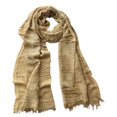 thumbnail image 1 of Xfvqtps Mens and Womens Scarf Solid Color Plain Weave Tattered Casual Fashionable Versatil Lightweight Breathable Flax Scarves Yellow, 1 of 3