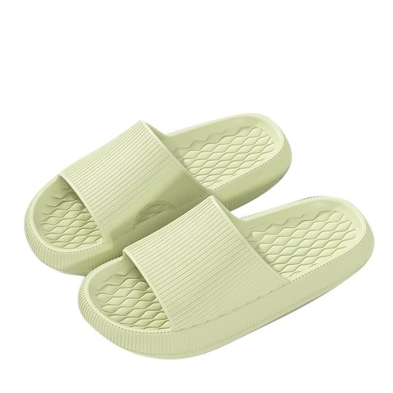Xfvqtps Mens and Womens Shower Slippers Non Slip Rubber Thick Bottom Quick Drying Solid Color Simplicity Indoor House Cloud Slippers