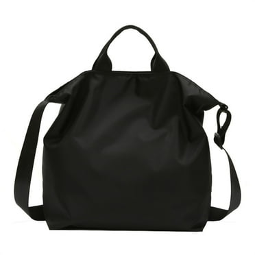 Xfvqtps Mens and Womens Travel Bag Large Capacity Multipurpose Fashion Lightweight Nylon Handbag Black