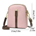 thumbnail image 1 of Xfvqtps New Womens Purse Vertical Version Solid Color Simplicity Large Capacity Texture Grace Leather Inclined Shoulder Bag Pink, 1 of 2