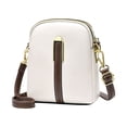 thumbnail image 1 of Xfvqtps New Womens Purse Vertical Version Solid Color Simplicity Large Capacity Texture Grace Leather Inclined Shoulder Bag White, 1 of 2