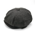 thumbnail image 1 of Xfvqtps Octagonal Hats for Mens Huafuge Classic Vintage Fashion Check Flat Beret Cap Newsboy Hat Gray, 1 of 5