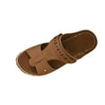 thumbnail image 1 of Xfvqtps Orthopedic Sandals for Women Wedge Open Toe Side Cutout Soft Sole Non Slip Comfortable Breathable Beach Summer Slide Sandals Brown, 1 of 9
