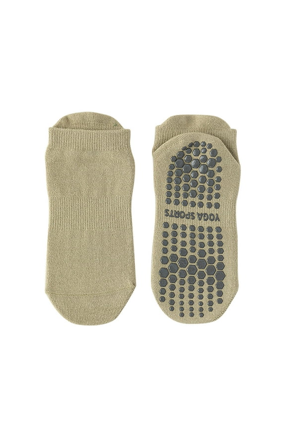 Pilates Socks for Women Short Athletic Running Barre Yoga Socks Non Slip Breathable Comfortable Soft Grippy Socks Army Green