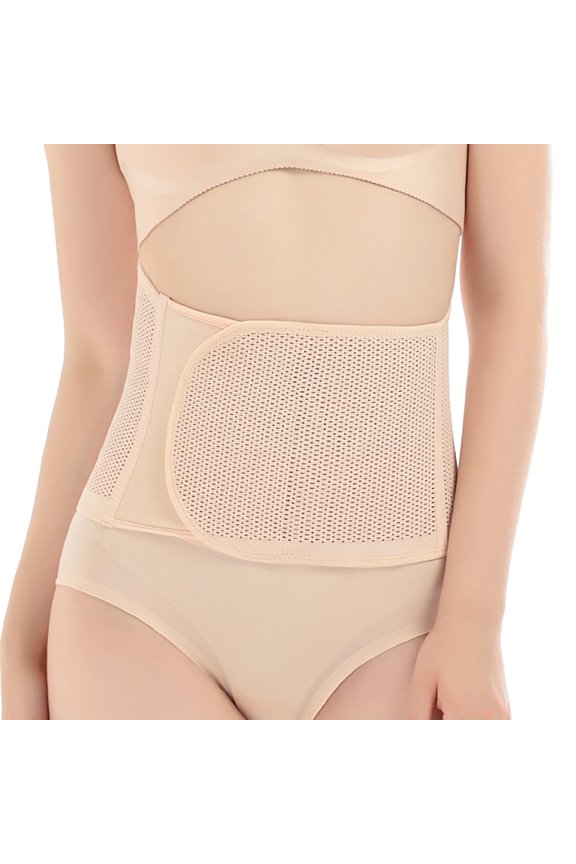 Postpartum Girdle C-Section Recovery Belt Mesh Breathable Belly Wrap Belly Band Shapewear Beige