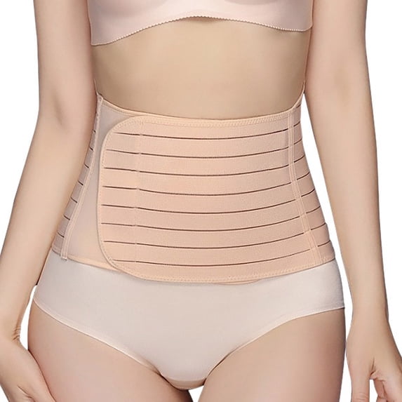 Xfvqtps Postpartum Girdle C-Section Recovery Belt Mesh Breathable Belly Wrap Belly Band Shapewear Khaki