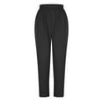 thumbnail image 1 of Xfvqtps Scrub Pants for Women Stretch Anti-Wrinkle Elastic Waist Nursing Medical Pants Nurse Uniform Clinic Maid Protective Clothing Long Pants Black, 1 of 4