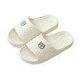 thumbnail image 1 of Xfvqtps Shower Shoes for Mens and Womens Couples Slide Cute Bear Thick Sole Quick Drying Lightweight Non Slip Open Toe Solid Color Indoor Beach EVA Slipper White, 1 of 5