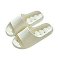 thumbnail image 1 of Xfvqtps Shower Shoes for Mens and Womens Couples Slide Hollow Sole Quick Drying Lightweight Non Slip Open Toe Solid Color Indoor Beach EVA Slipper White, 1 of 5