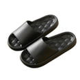 thumbnail image 1 of Xfvqtps Shower Shoes for Mens and Womens Couples Slide Rhombus Sole Quick Drying Lightweight Non Slip Open Toe Solid Color Indoor Beach EVA Slipper Black, 1 of 5