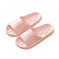 thumbnail image 1 of Xfvqtps Shower Shoes for Mens and Womens Couples Slide Rhombus Sole Quick Drying Lightweight Non Slip Open Toe Solid Color Indoor Beach EVA Slipper Pink, 1 of 5