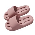 thumbnail image 1 of Xfvqtps Shower Shoes for Mens and Womens Slide Open Toe Thick Soft Sole Hollow Sole Quick Drying Lightweight Non Slip Solid Color Indoor Beach EVA Slipper Pink, 1 of 6