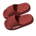 thumbnail image 1 of Xfvqtps Shower Shoes for Womens and Mens Slide Open Toe Thick Soft Sole Lightweight Non Slip Solid Color Side Letter Label Indoor Beach EVA Slipper Red, 1 of 7