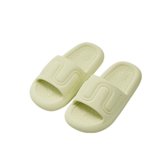 Xfvqtps Shower Shoes for Mens and Womens Slide Open Toe Pattern Thick Soft Sole Lightweight Non Slip Solid Color Indoor Beach EVA Slipper Green