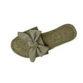 thumbnail image 1 of Xfvqtps Slide Sandals for Women Flat Open Toe Bowknot Non Slip Summer Beach Sandals Army Green, 1 of 8