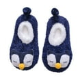 thumbnail image 1 of Xfvqtps Slipper Socks with Grips for Kids Toddler Cute Cartoon Animal Design Furry Non Slip Warm Indoor Floor Socks for 0-5 Years Navy, 1 of 3