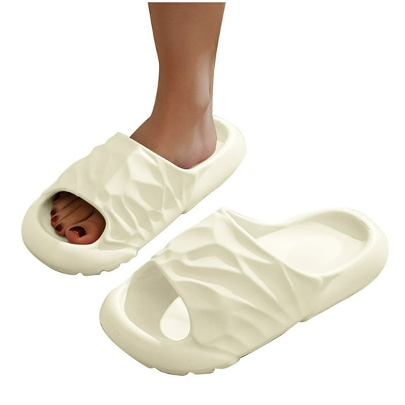 Xfvqtps Slippers for Women Non Slip Quick Drying Arch Support Solid Color Soft Cushioned House Bathroom EVA Shower Shoes Green