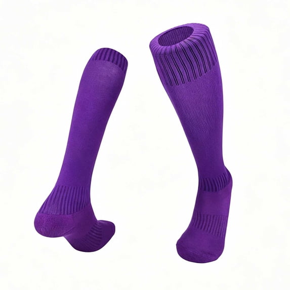 Xfvqtps Soccer Socks for Kids Cushioned Moisture Wicking Breathable Football Sports Socks Knee High Athletic Socks