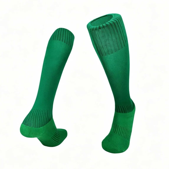 Xfvqtps Soccer Socks for Kids Cushioned Moisture Wicking Breathable Football Sports Socks Knee High Athletic Socks