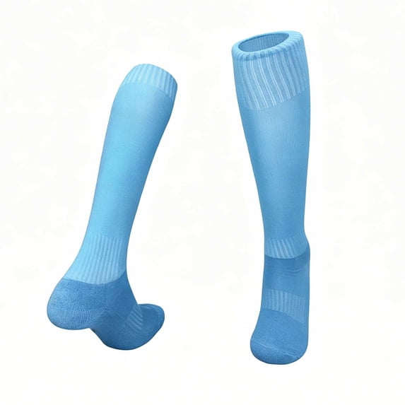 Xfvqtps Soccer Socks for Kids Cushioned Moisture Wicking Breathable Football Sports Socks Knee High Athletic Socks