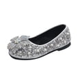 thumbnail image 1 of Xfvqtps Sparkle Princess Mary Jane Ballet for Girls Elastic Strap Close Toe Pearl Flower Sequin Rhinestone Spring Summer Dressy Casual Shoes, 1 of 9
